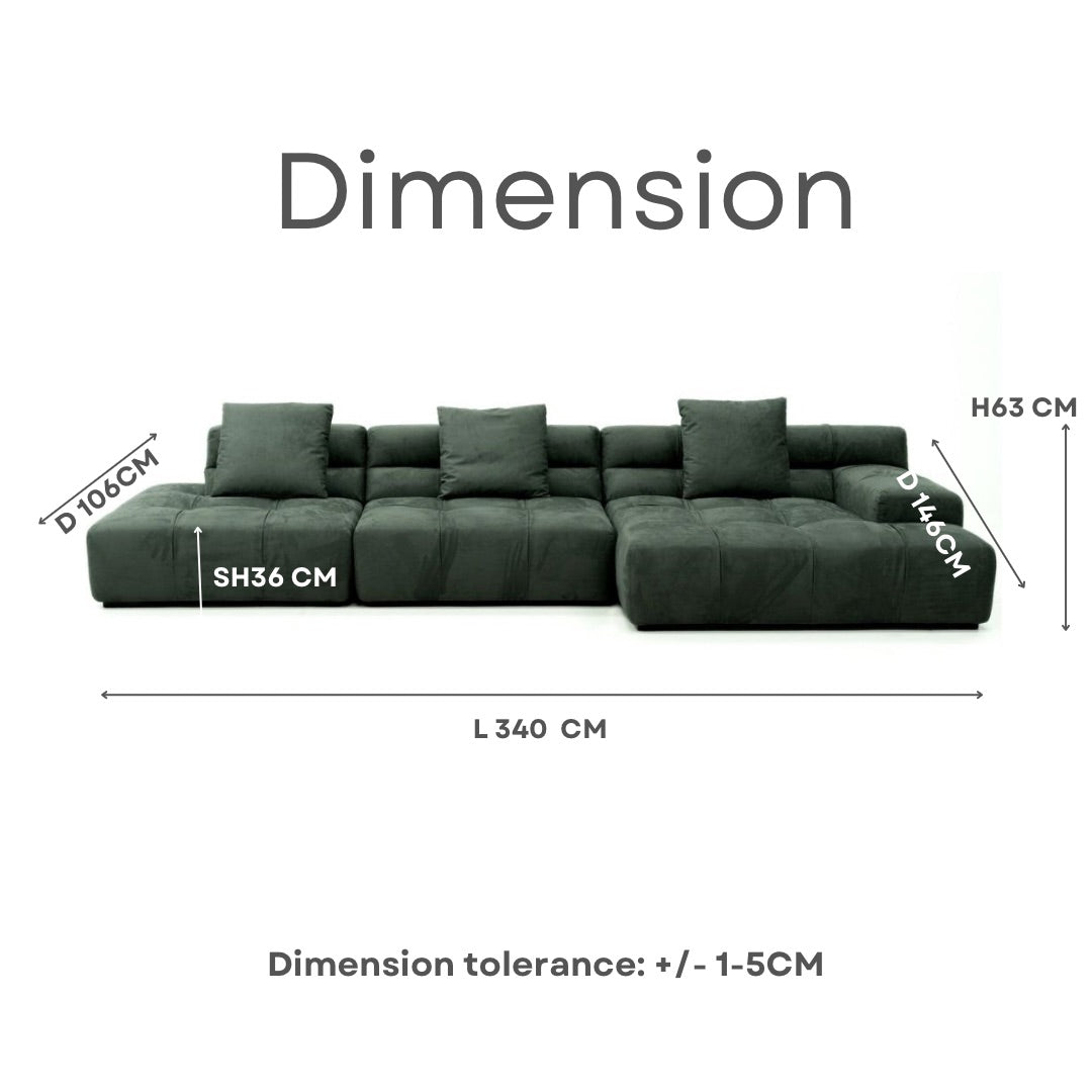 Perry Modular Sofa-Displaying sample