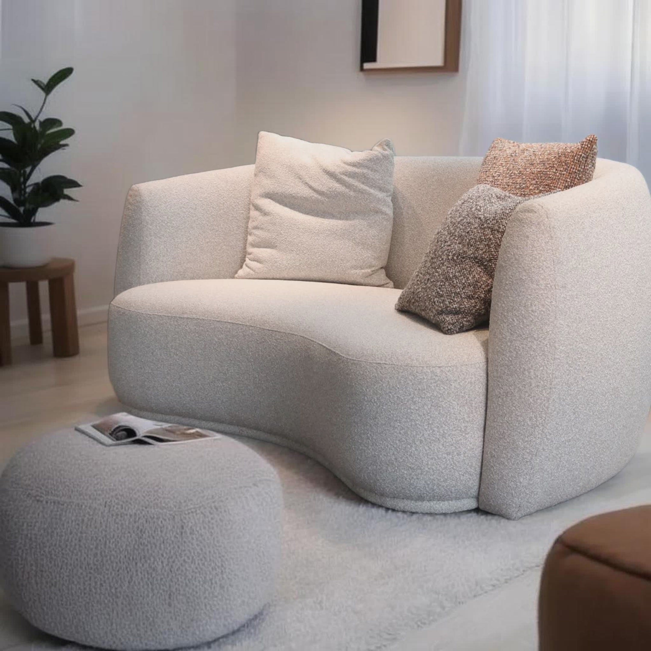 Crescent One Piece Couch