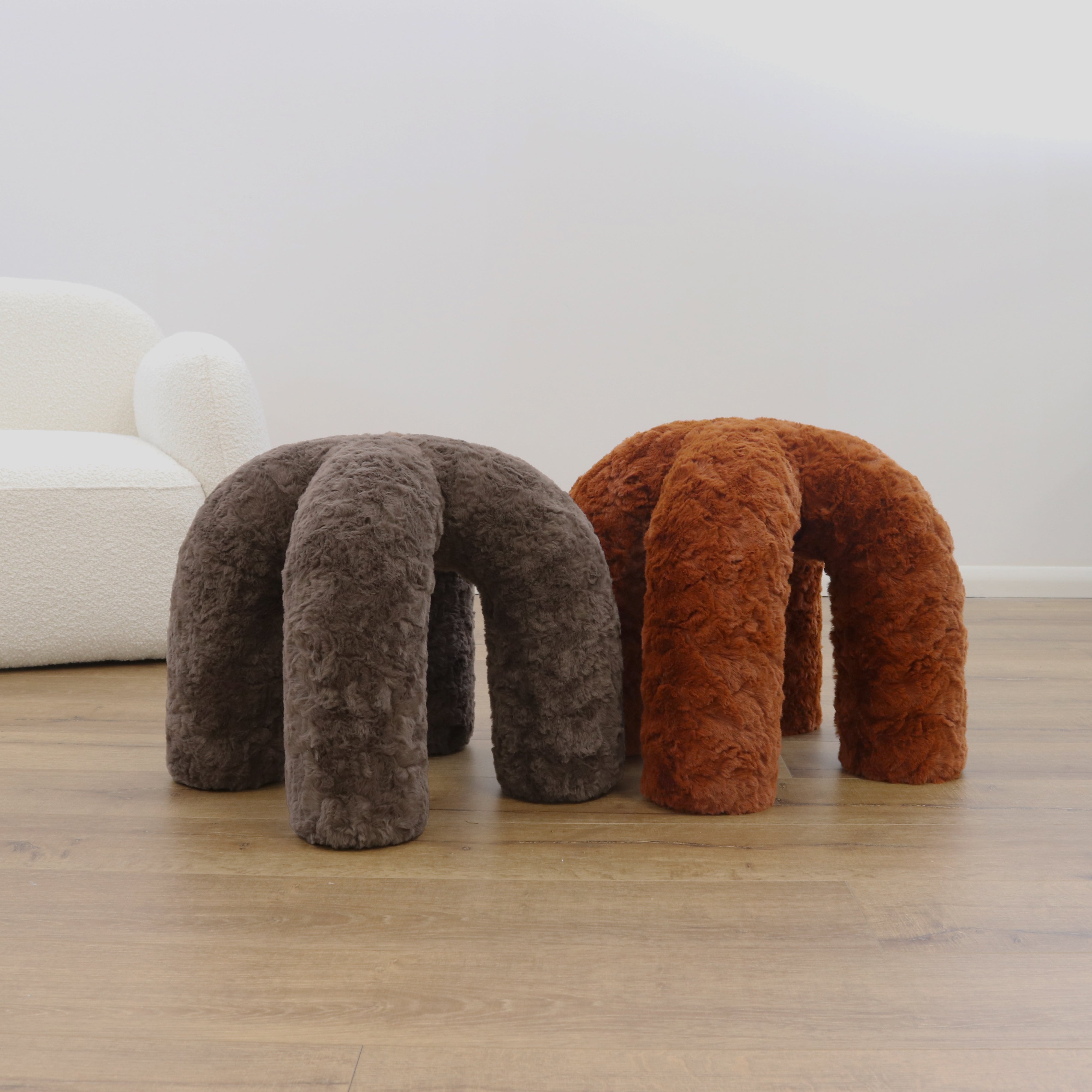 Dunelm fluffy online stool